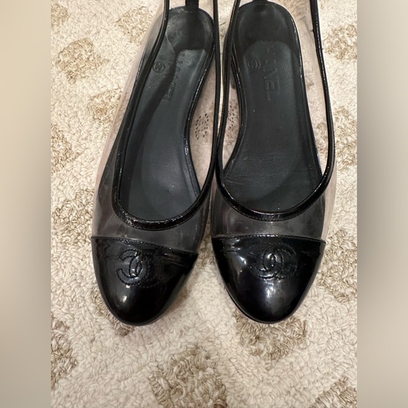 Chanel CC Captoe Classic Ballet Flat PVC Transparent 37 - Picture 13 of 16
